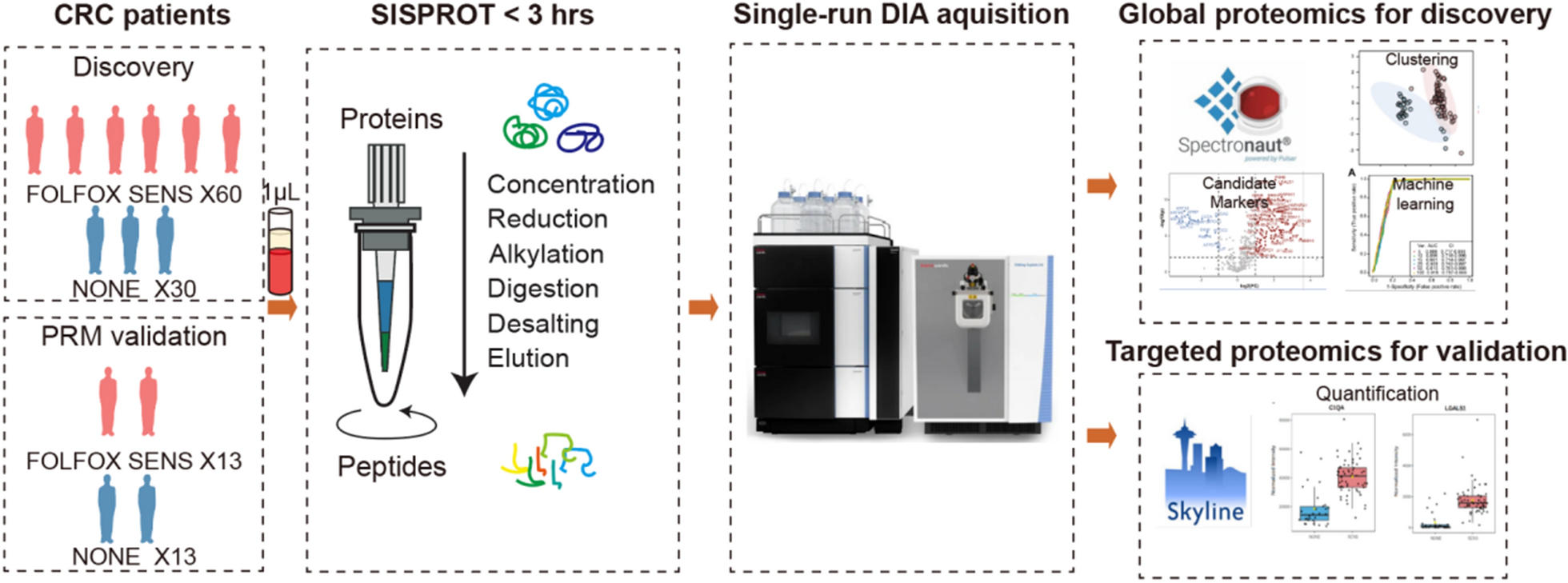 Plasma proteomic characterization of colorectal cancer patients with FOLFOX chemotherapy by integrated proteomics technology