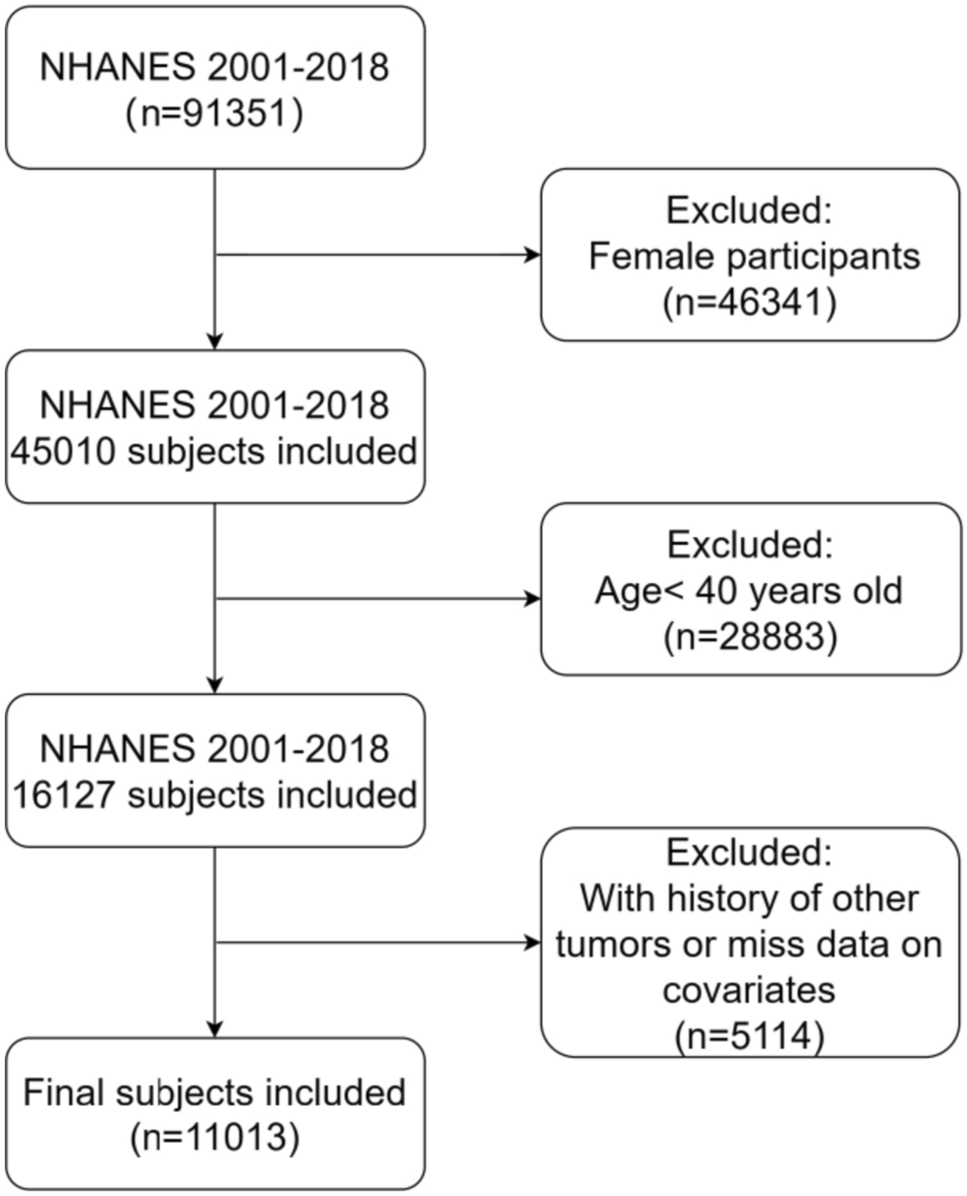 Association between a body shape index and prostate cancer: a cross-sectional study of NHANES 2001–2018