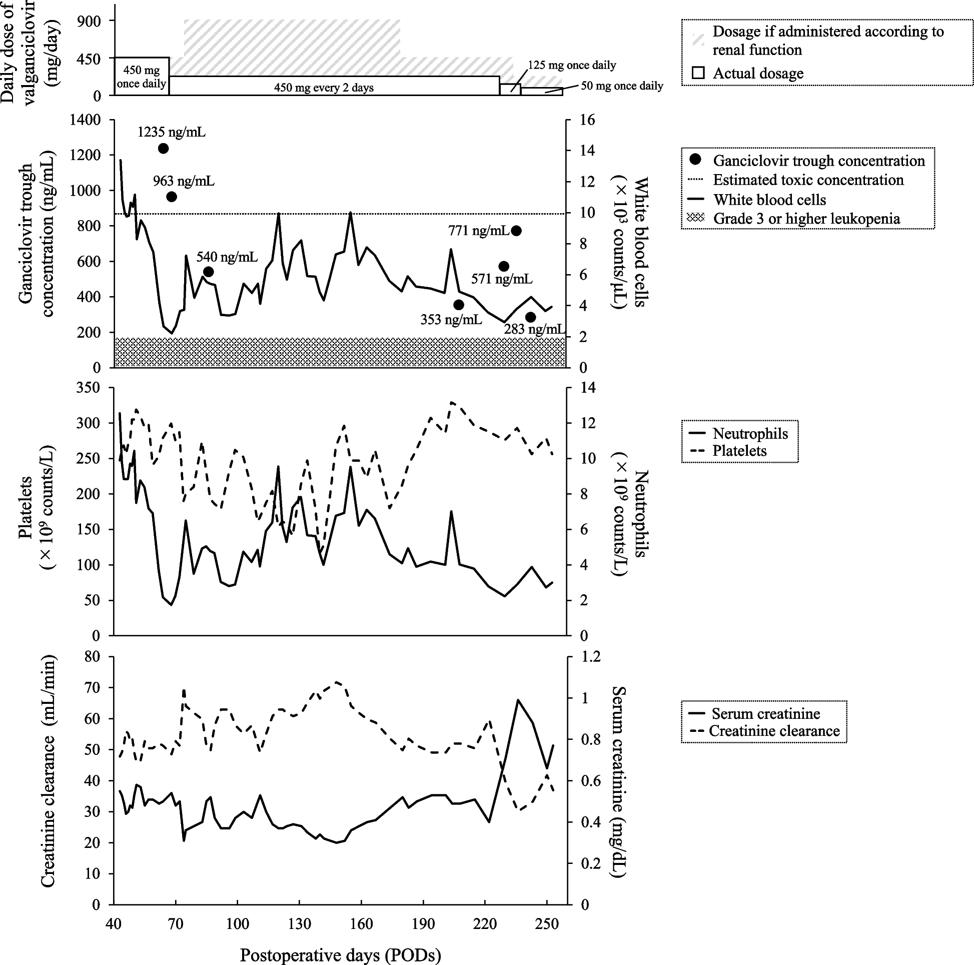 A case of successful contribution of therapeutic drug monitoring of valganciclovir as the prophylaxis against cytomegalovirus infection in a lung transplant recipient