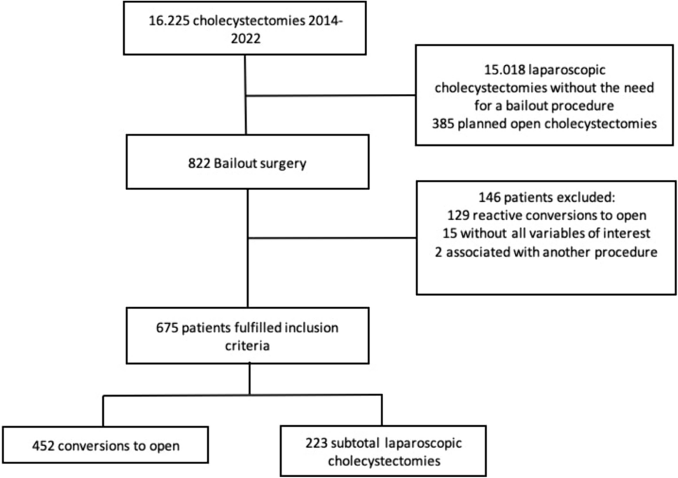 Subtotal laparoscopic cholecystectomy versus conversion to open as a bailout procedure: a cohort study