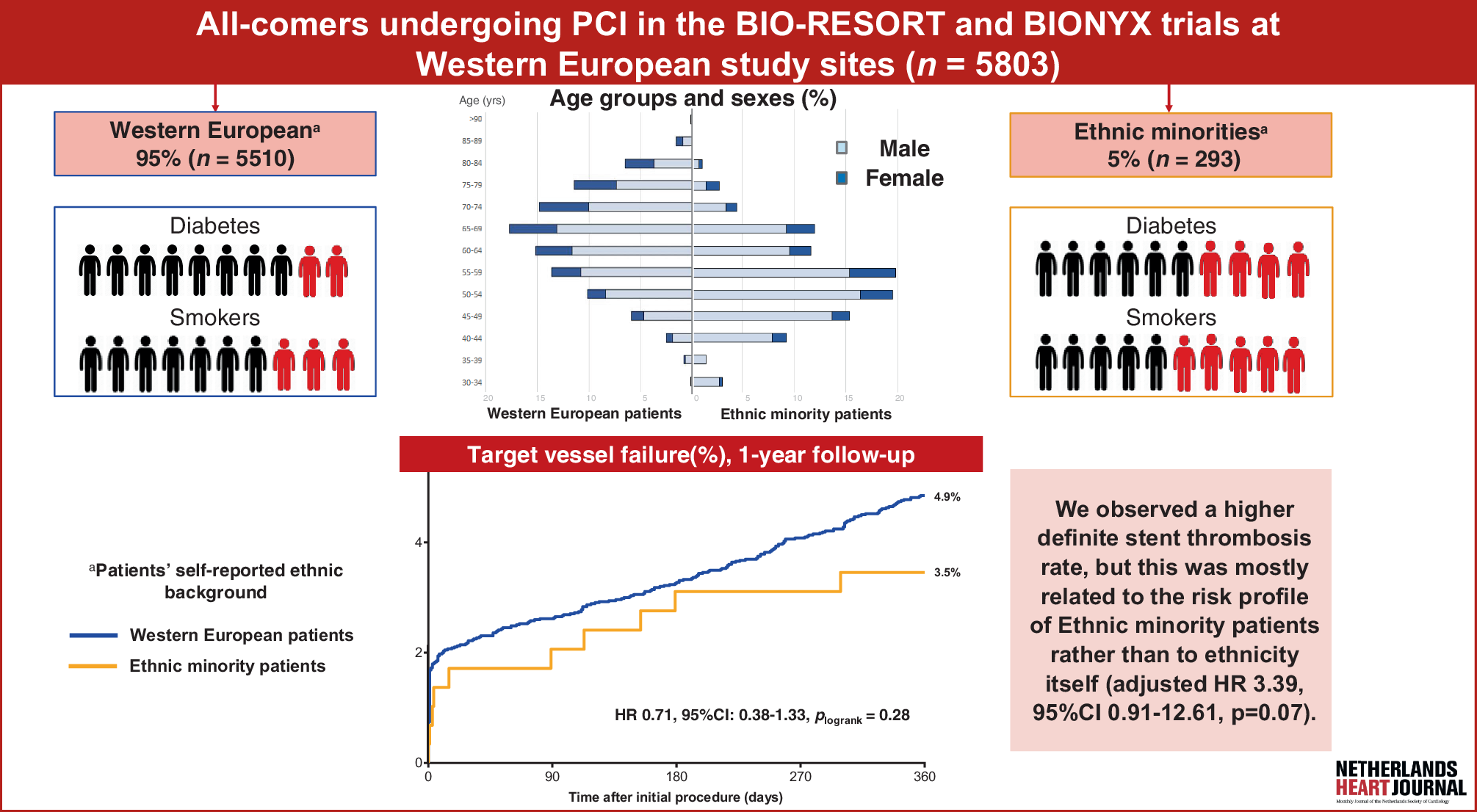 Ethnic minorities treated with new-generation drug-eluting coronary stents in two European randomised clinical trials