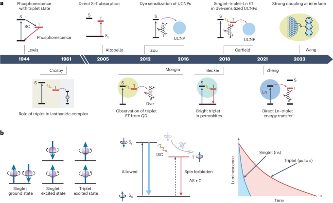 Hidden triplet states at hybrid organic–inorganic interfaces