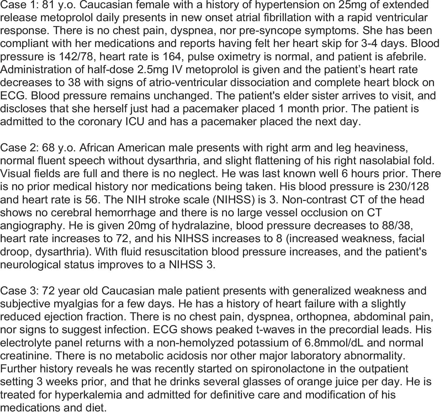 Considering Adverse Effects of Common Antihypertensive Medications in the ED