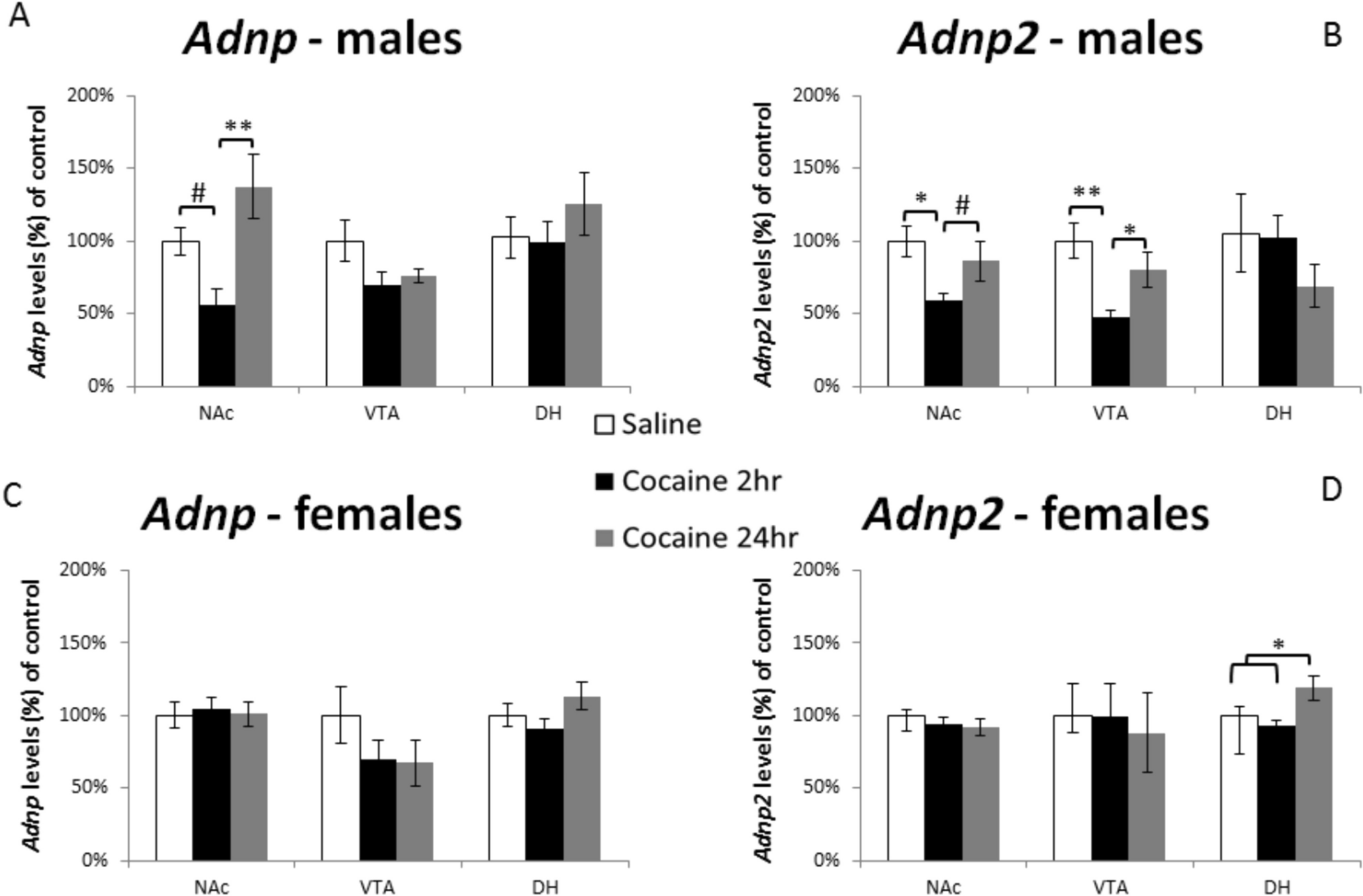 Sex-Specific ADNP/NAP (Davunetide) Regulation of Cocaine-Induced Plasticity