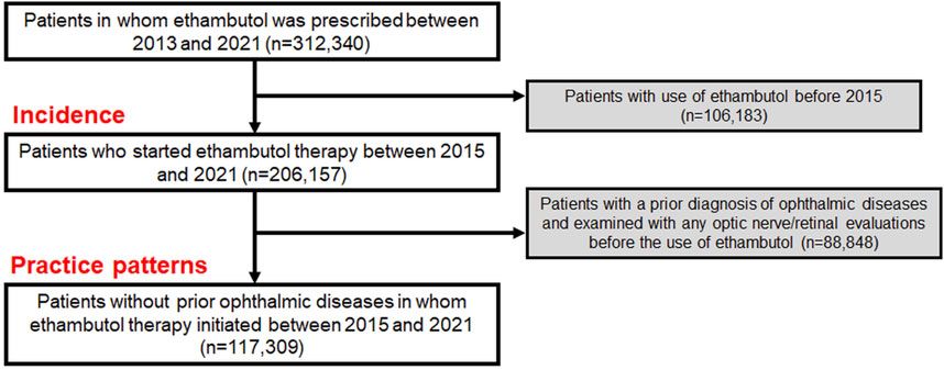 Nationwide usage of ethambutol and incidence and screening practices of optic neuropathy