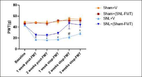 Fecal Microbiota Transplantation Modulates Gut Microbiome Composition and Glial Signaling in Brain and Colon of Rats with Neuropathic Pain: Evidence for Microbiota-Gut-Brain Axis