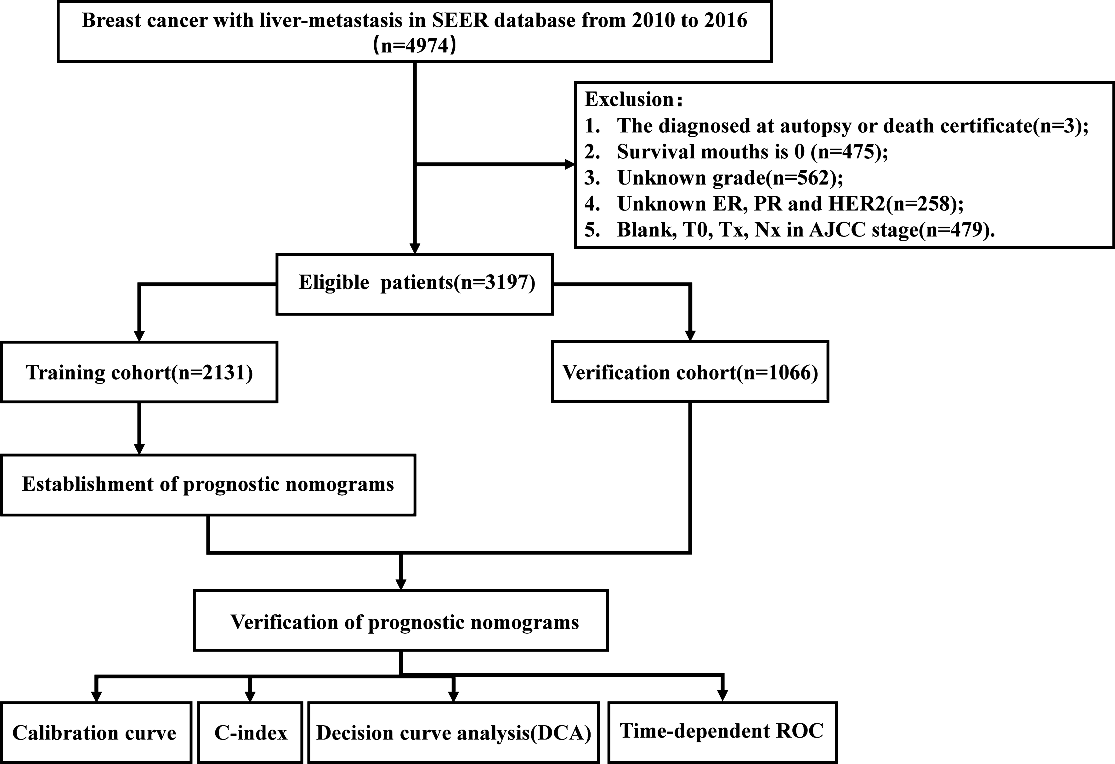 A network dynamic nomogram for predicting overall survival and cancer-specific survival in patients with breast cancer liver metastases: an analysis based on the SEER database