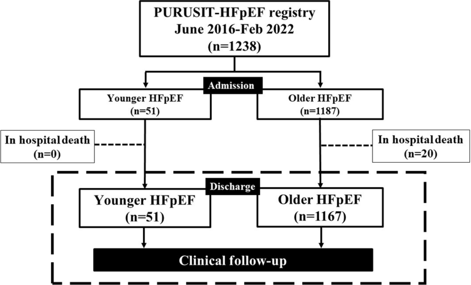 Characteristics of comparatively young heart failure with preserved ejection fraction: PurSuit–HFpEF registry
