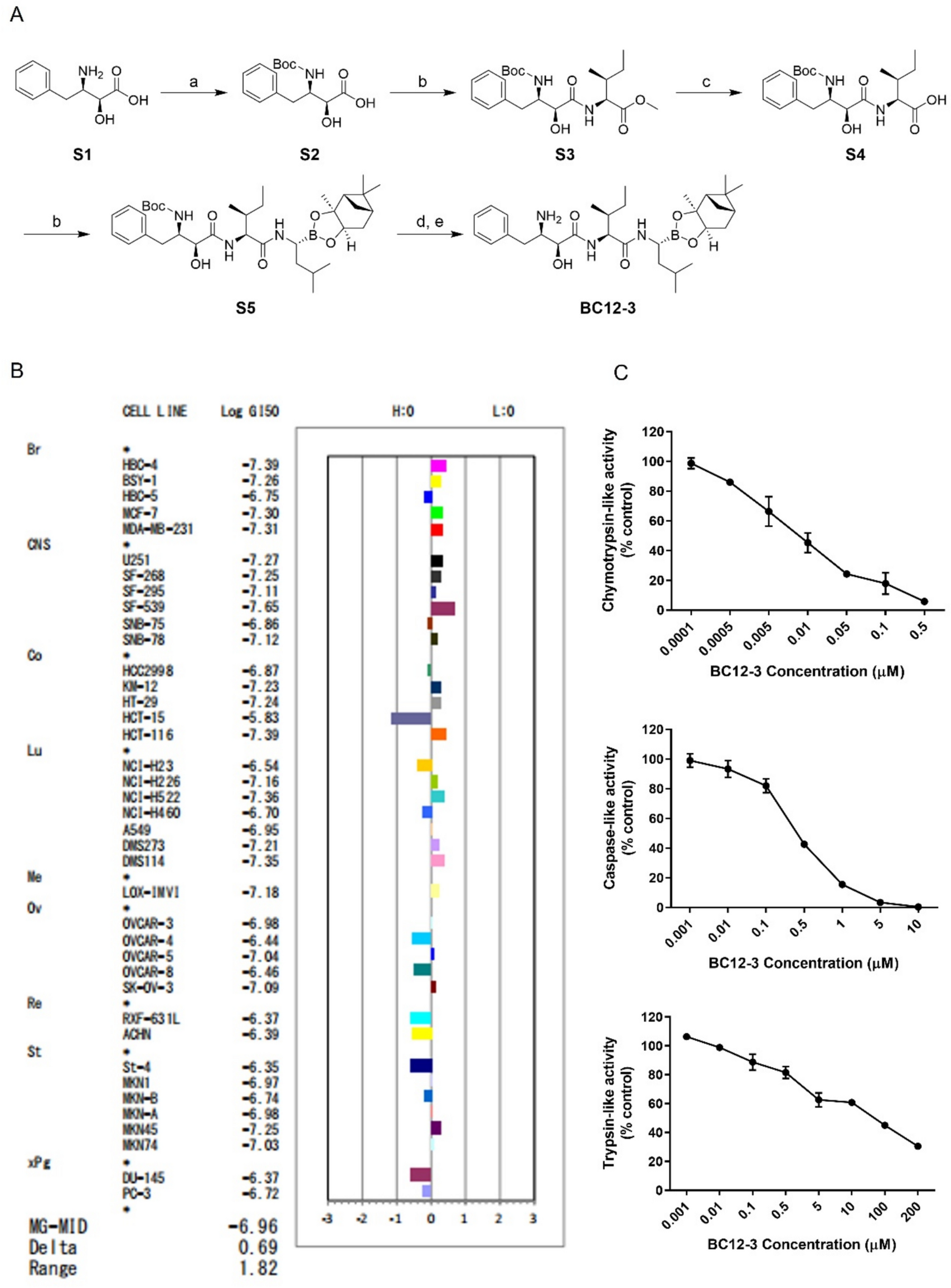 Antitumor effect of BC12-3 on multiple myeloma via proteasome inhibition
