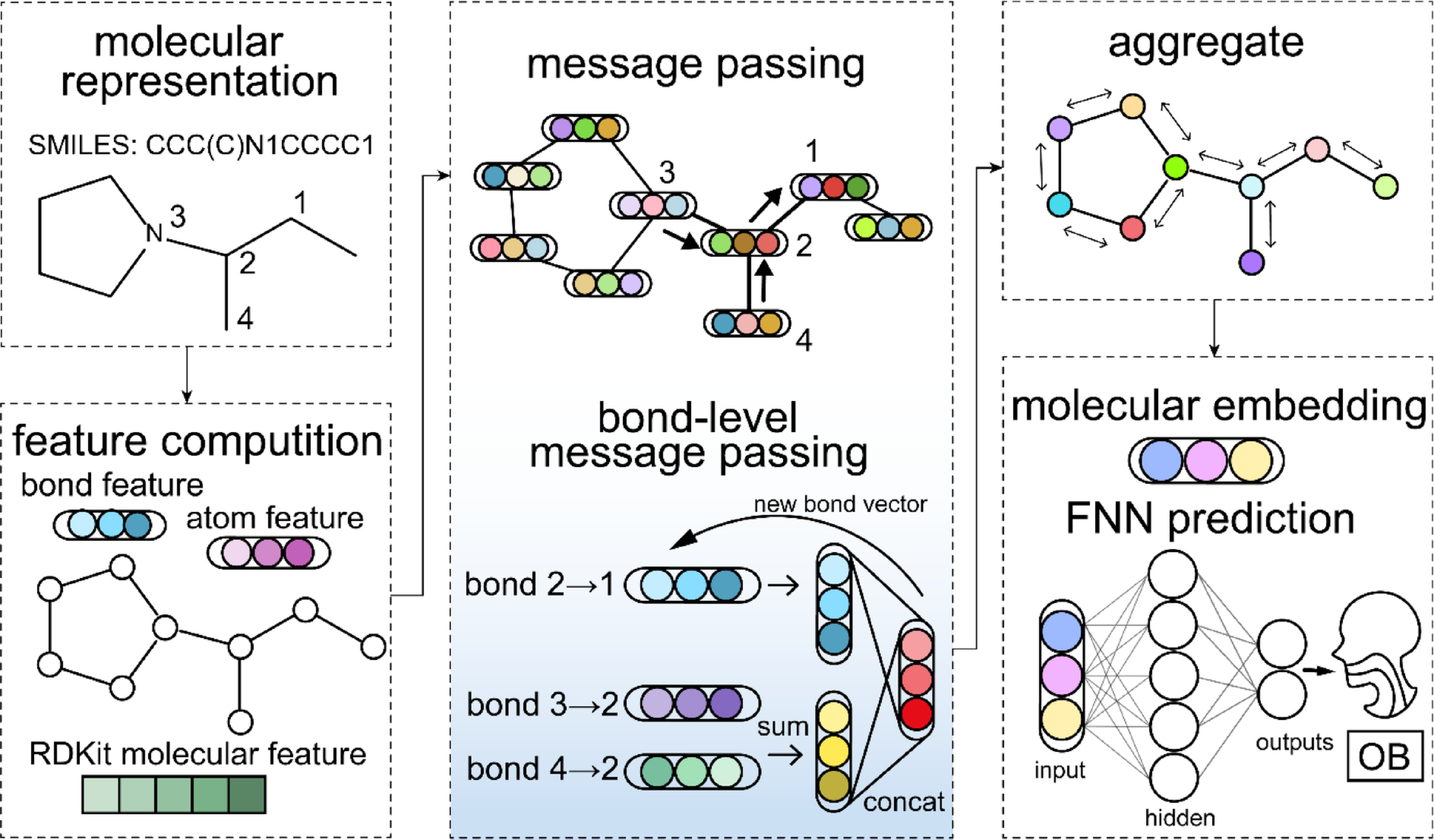 Application of directed message-passing neural network to predict human oral bioavailability of pharmaceuticals