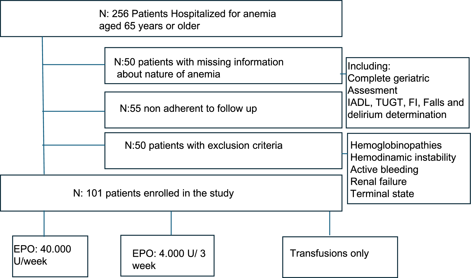 Impact of recombinant erythropoietin on anemia, physical function, and cognitive assessment in hospitalized older adults