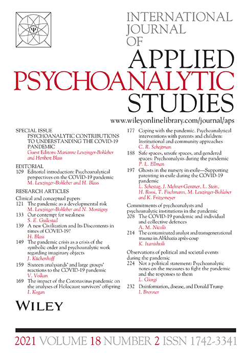 Large‐Group Psychology: Racism, Societal Divisions, Narcissistic Leaders and Who We Are Now, Oxfordshire: Phoenix Publishing House, 2020