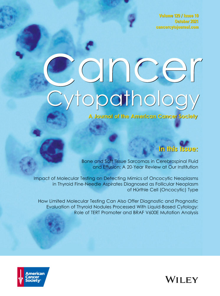 Cytomorphologic fatures of intraductal salivary gland carcinoma: A multi‐institutional study of 13 FNA cases with histologic, molecular, and clinical correlations