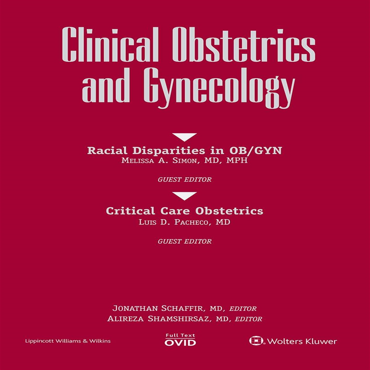 Foreword: Racial Disparities in OB/GYN