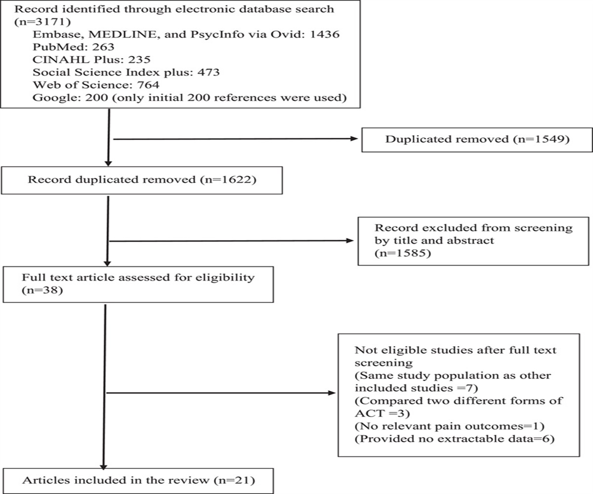 The Efficacy of Acceptance and Commitment Therapy for Chronic Pain: A Systematic Review and Meta-analysis