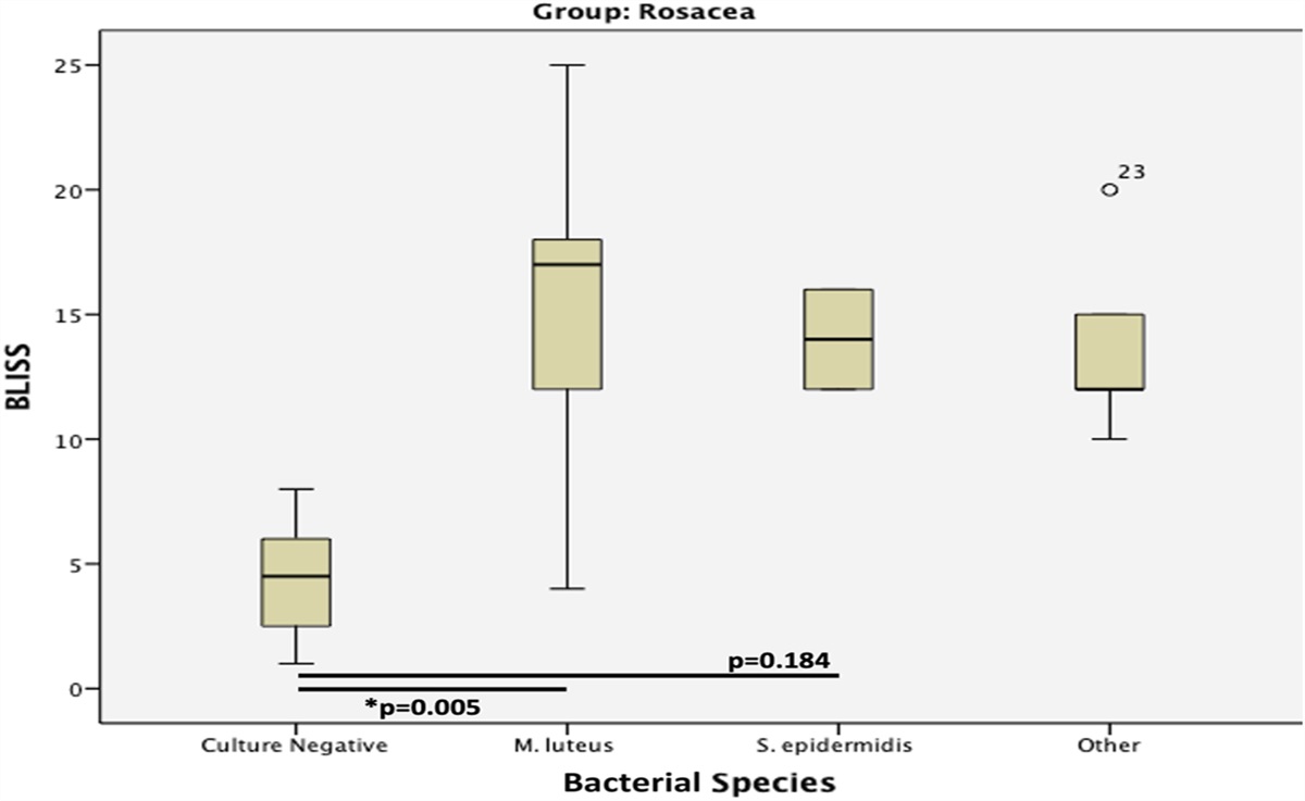 Conjunctival Microbiota and Blepharitis Symptom Scores in Patients With Ocular Rosacea