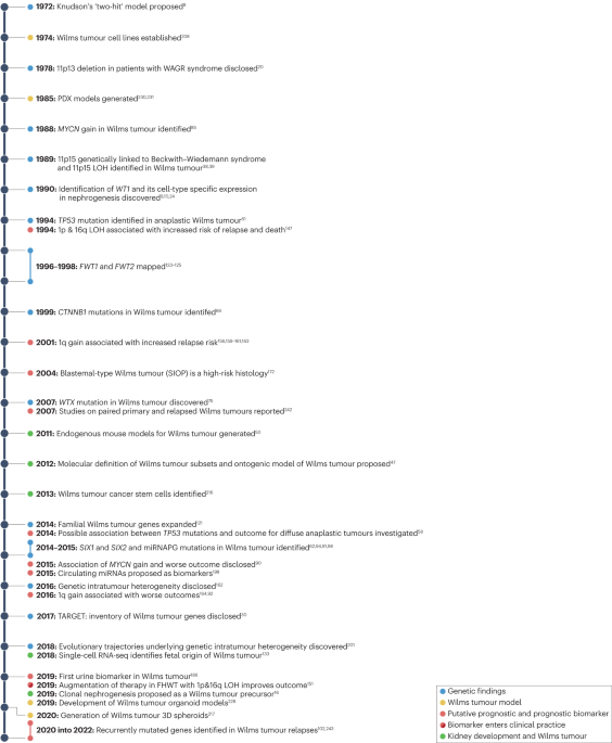 Hallmark discoveries in the biology of Wilms tumour