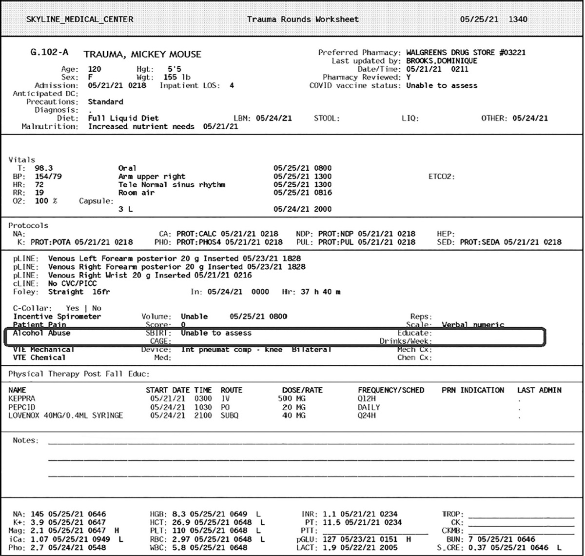 Impact of a Rounding Tool and Clinical Champion on Trauma Patient Screening, Brief Intervention, and Referral to Treatment for Alcohol Use Disorder