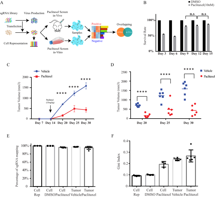 Combined in vitro/in vivo genome-wide CRISPR screens in triple negative breast cancer identify cancer stemness regulators in paclitaxel resistance